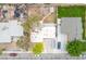 Aerial view showing the property's layout, including the backyard, driveway, and street access at 2819 Taylor Ave, North Las Vegas, NV 89030