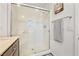 Modern bathroom showcasing a glass-door shower and neutral-toned finishes at 329 Brockbank Pl, Henderson, NV 89011
