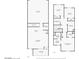 Floorplan showing layout of garage, kitchen, bathroom, living room, stairs, and front patio at 3518 Herodain Ave, Las Vegas, NV 89106