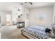Spacious bedroom with a fireplace and view of the neighborhood at 3786 Port Ritchey St, Las Vegas, NV 89147