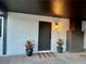 Inviting front entrance with decorative flowers that enhance the curb appeal at 407 Tiger Lily Way, Henderson, NV 89015