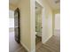 Hallway view leading to bathroom with glass shower doors at 4681 Via San Rafael, Las Vegas, NV 89103
