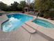 Beautiful pool and spa featuring a tanning deck for a relaxing and luxurious outdoor experience at 8138 Yucca Springs Dr, Las Vegas, NV 89129