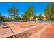 Horseshoe pit area featuring multiple lanes and well-maintained grounds for outdoor recreation at 8613 Linderwood Dr, Las Vegas, NV 89134