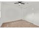 Bedroom featuring plush carpeting, a ceiling fan, and a closet with modern doors at 10851 Hanwicke Harbor Ave, Las Vegas, NV 89166