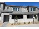 Inviting home exterior with a contemporary design, neutral color palette, and well-manicured landscaping at 11427 Ethereal Landing Ave, Las Vegas, NV 89138