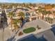 Aerial view of a two-story home with solar panels and desert landscaping at 1316 Eagle Meadow Ct, Las Vegas, NV 89123