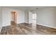 Spacious bedroom with wood floors, and doorways to other rooms at 150 N Las Vegas Blvd # 804, Las Vegas, NV 89101