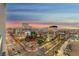 A picturesque view of the vibrant cityscape at dusk from a high rise building at 150 N Las Vegas Blvd # 804, Las Vegas, NV 89101