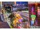 A captivating city view at twilight, filled with colorful neon lights and towering buildings at 150 N Las Vegas Blvd # 804, Las Vegas, NV 89101