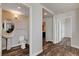 Powder room shows modern pedestal sink and fixtures in a well-lit area at 150 N Las Vegas Blvd # 804, Las Vegas, NV 89101