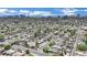 Wide aerial perspective of the neighborhood showcases the abundance of homes and the city skyline in the distance at 2016 Linden Ave, Las Vegas, NV 89101