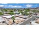Neighborhood aerial view with blue sky and mountains in the distance at 2016 Linden Ave, Las Vegas, NV 89101