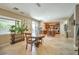 Open floor plan connects the kitchen and dining area with views of the backyard at 2189 De Narvik Dr, Henderson, NV 89044