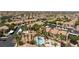 Aerial view showing swimming pool and beautiful landscaping in a residential community at 2300 E Silverado Ranch Blvd # 1165, Las Vegas, NV 89183