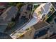 Aerial shot showing the property boundary featuring a luxurious backyard pool, landscaping, and privacy at 2639 Regency Cove Ct, Las Vegas, NV 89121