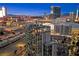 Impressive aerial view showcasing a luxury high-rise building within a vibrant city skyline at 360 E Desert Inn Rd # 1901, Las Vegas, NV 89109