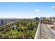 Beautiful aerial view of Las Vegas golf course and skyline from a luxurious condo balcony at 360 E Desert Inn Rd # 1901, Las Vegas, NV 89109