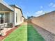 Enclosed backyard featuring low-maintenance landscaping with synthetic turf and gravel accents at 4246 W Landberg Ave, Las Vegas, NV 89141