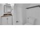 Small bathroom with a vanity, toilet and metal towel rack at 5029 Spencer St # D, Las Vegas, NV 89119