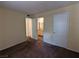 Bedroom with carpet and doorway views to the bathroom and closet at 555 E Silverado Ranch Blvd # 2147, Las Vegas, NV 89183