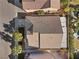 Aerial view of a home with a well-maintained roof and covered patio at 6141 Markleham Ave, Las Vegas, NV 89130