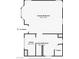 Floor plan rendering of the casitas bedroom and bath with closet space at 7140 Palmyra Ave, Las Vegas, NV 89117