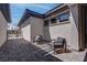Outdoor patio area with sleek seating and modern design at 7416 Deschutes Cir, Las Vegas, NV 89129
