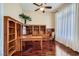 Well-appointed home office with custom built-ins and ample natural light at 8078 Leather Harness St, Las Vegas, NV 89131