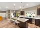 Stylish kitchen with a large island, sleek countertops, stainless steel appliances, and modern lighting at 8100 Lake Hills Dr, Las Vegas, NV 89128