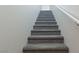 Carpeted staircase with white walls, offering a simple, classic design at 835 Jigglypuff Pl, Henderson, NV 89011