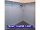 Primary closet with rod and shelf for storage at 9710 Geiger Peak Ct, Las Vegas, NV 89148