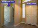 Bright entryway featuring modern flooring and an inviting open doorway to the bedroom hallway at 9710 Geiger Peak Ct, Las Vegas, NV 89148