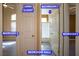 Hallway view of bedrooms and bathroom featuring white doors and neutral wall color at 9710 Geiger Peak Ct, Las Vegas, NV 89148