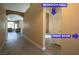 Bright hallway featuring modern flooring and open archway leading to the sun-filled living room at 9710 Geiger Peak Ct, Las Vegas, NV 89148