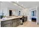Bathroom with dual sinks and vanity area, offering functionality and style at 2016 Catalina Marie Ave, Henderson, NV 89074