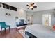 Spacious bedroom with a fireplace and a view to the ensuite at 2016 Catalina Marie Ave, Henderson, NV 89074