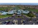 Aerial view of the recreation center with pool, golf course and residential area at 2158 Indigo Creek Ave, Henderson, NV 89012