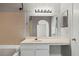 Bathroom featuring large mirror and vanity with sink at 2200 S Fort Apache Rd # 1033, Las Vegas, NV 89117