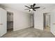 Spacious bedroom with ceiling fan and access to the bathroom and walk-in closet at 2200 S Fort Apache Rd # 1033, Las Vegas, NV 89117