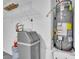 Close-up showcasing the Rheem water heater and water softener system at 2432 Granada Bluff Ct, Las Vegas, NV 89135