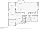 Floor plan showing layout of the first floor including kitchen, living room and dining room at 2647 Hourglass Dr, Henderson, NV 89052