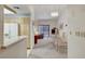 Bright dining area with a glass table, chandelier, and sliding glass doors to the patio at 2851 S Valley View Blvd # 1196, Las Vegas, NV 89102