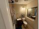 Bathroom with tiled floors, a small vanity and a shower/tub combo at 2989 Bel Air Dr, Las Vegas, NV 89109