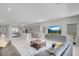 Open concept design features a large kitchen, living area with big screen TV and comfortable seating at 313 Forsyth Park St, Las Vegas, NV 89138