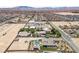 Panoramic aerial shot displays a desert home with a pool and generous backyard space at 3955 W Jo Rae Ave, Las Vegas, NV 89141