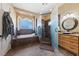 A luxurious bathroom showcasing a walk-in shower, tub and granite counters at 3955 W Jo Rae Ave, Las Vegas, NV 89141
