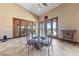 Breakfast nook with table and seating with great views of the outdoors at 3955 W Jo Rae Ave, Las Vegas, NV 89141
