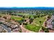 Aerial view of Stallion Mountain Golf Club with lush green fairways and houses at 4037 Vulcan St, Las Vegas, NV 89122