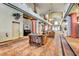 Elegant lobby area with stone pillars, comfortable seating, and a grand piano at 4037 Vulcan St, Las Vegas, NV 89122